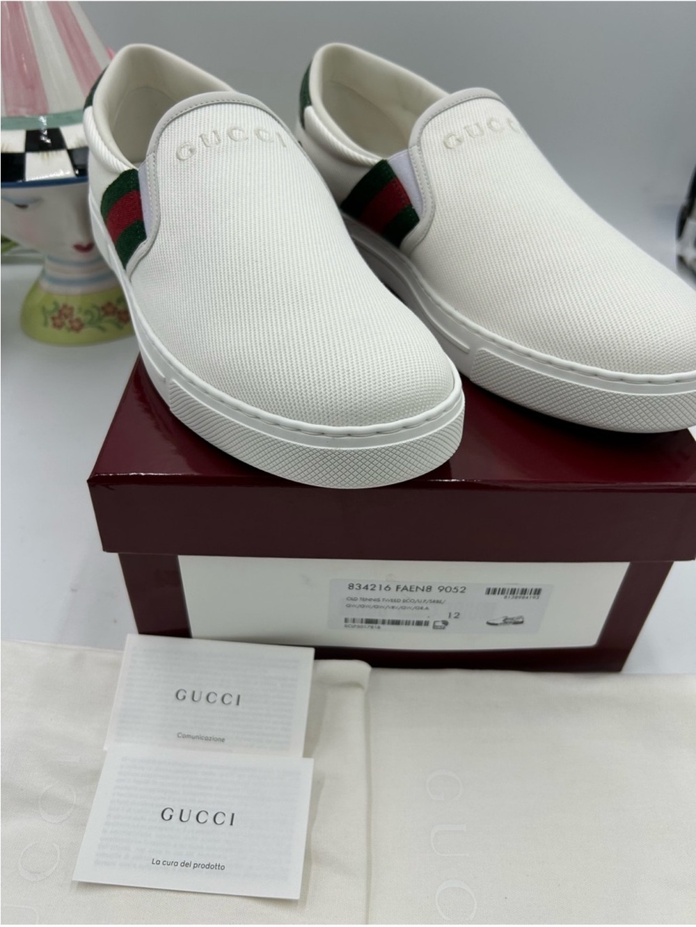 Men’s Gucci ace slip on sneaker size 12 fits 13 US made in Italy - Picture 4 of 11